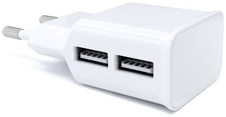Сетевое зарядное устройство RED LINE 2 USB, 2,1 A, white 965844460169454