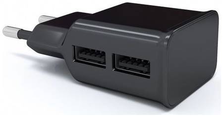 Сетевое зарядное устройство RED LINE 2 USB, 2 A, black 965844460169456