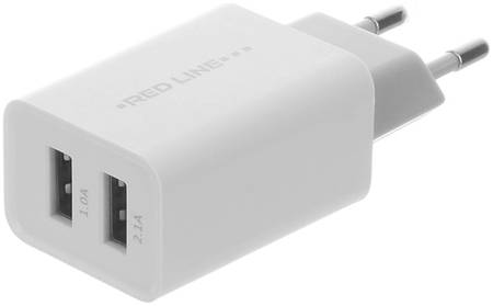 Сетевое зарядное устройство Red Line Lux 2 USB, 2.1A Fast Charger, (УТ000010357)