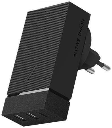 Сетевое зарядное устройство NATIVE UNION Smart Charger, 2 USB/1 USB Type-C grey 965844460226261
