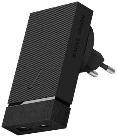 Сетевое зарядное устройство NATIVE UNION Smart Charger, 1 USB/1 USB Type-C, grey 965844460226262