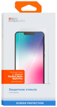 Защитное стекло InterStep FSC для Xiaomi Redmi Note 9S/9 Pro Black 965844460312569