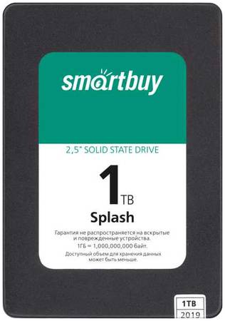 SSD накопитель SmartBuy Splash mk1 2.5″ 1 ТБ (SBSSD-001TT-MX902-25S3) 965844460487982