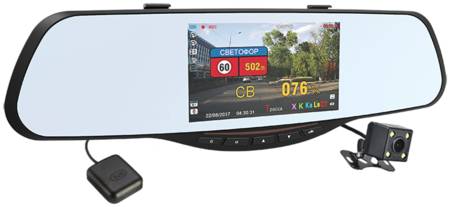 Зеркало 4 в 1 INTEGO VX-685MR HD/VGA (видеорегистратор,антирадар,GPS,камера заднего вида)