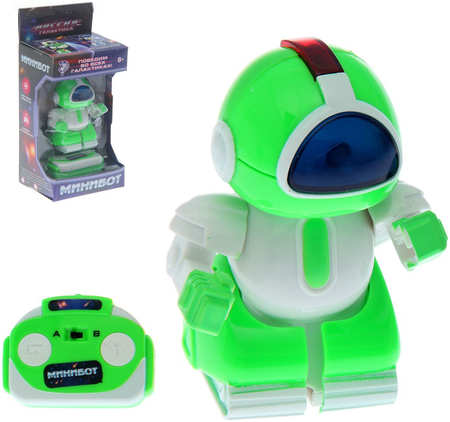 Робот р/у Минибот на бат., свет , бело-зеленый, 7 см Миссия 965844460681971