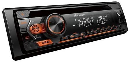 Автомагнитола PIONEER DEH-S120UBA, 4x50вт,USB/MP3/CD/Android, оранжевая подсветка