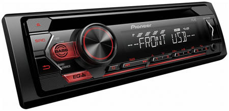 Автомагнитола PIONEER DEH-S120UB, 4x50вт,USB/MP3/CD/Android, красная подсветка 965844460722147