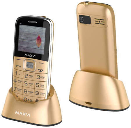 Мобильный телефон Maxvi B6 Gold 965844460841051