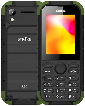 Мобильный телефон STRIKE R30 Black/Green 965844460841942