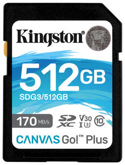 Карта памяти Kingston 512GB Canvas Go! Plus 170R (SDG3/512GB) 965844460938965