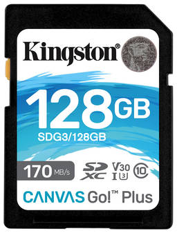Карта памяти Kingston 128GB Canvas Go! Plus 170R (SDG3/128GB) 965844460938969