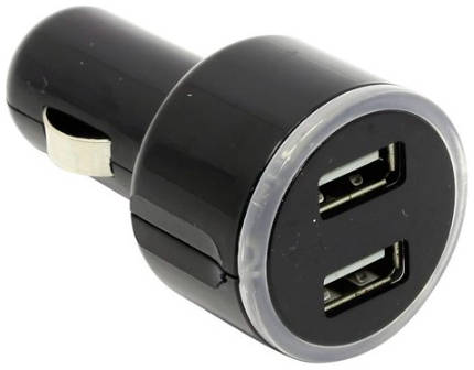 Автомобильный адаптер питания KS-is KS-057 Toho зарядка 2А 2 USB-порта, чёрный 965844460970464