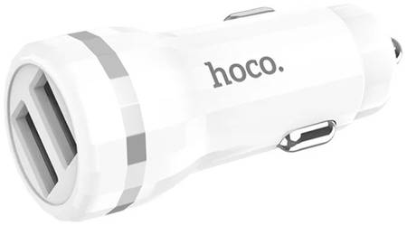 АЗУ Hoco Z27 Staunch с двумя USB портами с кабелем 1м Lightning (Белый) 965844460972631