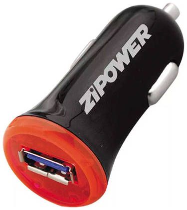 Автомобильное универсальное зарядное устройство для телефона USB-выход (2.1 А), Zipower 965844460972799
