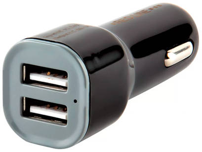 АЗУRED LINE AC-1A, 2 порта USB, выходный ток 1А, черное, УТ000010345