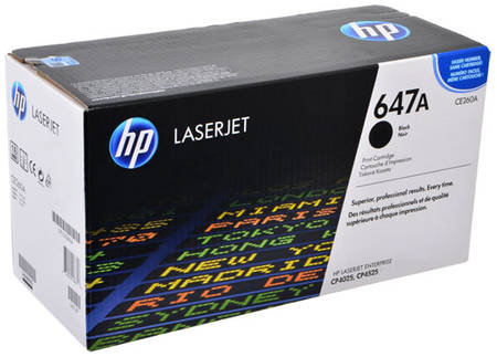 Картридж для лазерного принтера HP 647A (CE260A) черный, оригинал 965844461003419