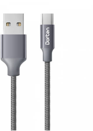 Кабель Dorten USB-C to USB Cable Metallic Series 2 м Dark Gray
