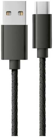 Кабель Dorten USB-C to USB Cable Leather Series 1 м Black