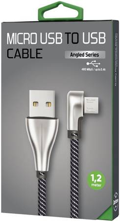 Кабель Dorten Micro USB to USB Cable Angled Series 90° 1,2 м Silver