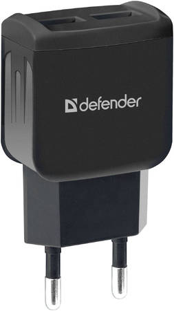 Сетевое зарядное устройство Defender UPC-21, 2xUSB, 2,1 A, black 965844461077381