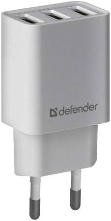 Сетевое зарядное устройство Defender UPA-31, 3xUSB, 2,1 A, white 965844461077386