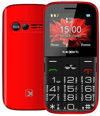 Мобильный телефон teXet TM-B227 Red 965844461085239