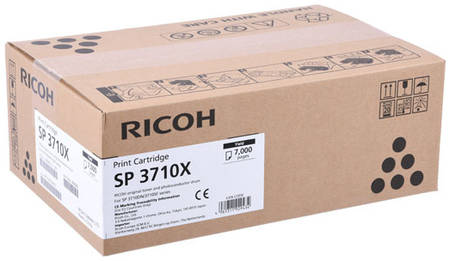 Картридж для лазерного принтера Ricoh SP 3710X, черный, оригинал 408285 965844461197260
