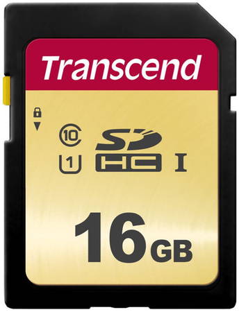 Карта памяти MicroSDHC 16GB Transcend Class10 UHS-I U1SDC500S (MLC) (TS16GSDC500S)