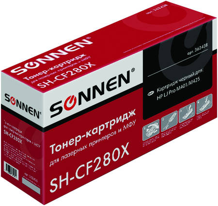 Картридж для лазерного принтера Sonnen SH-CF280X, черный 965844461278301