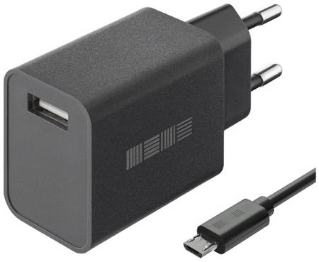 Сетевое зарядное устройство InterStep New RT:1*USB 2A, кабель microUSB 1м
