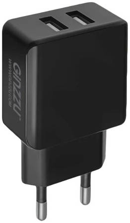 Сетевое зарядное устройство Ginzzu, 3.1А, 2 USB