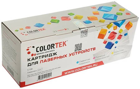 Картридж для лазерного принтера Colortek 728 черный 728Bk 965844461729977