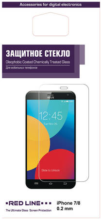 Защитное стекло Red Line для iPhone 7 tempered glass Black 965844461757017