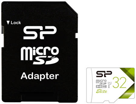 Карта памяти Silicon Power Micro SDHC SP032GBSTHBU1V21SP 32GB Elite