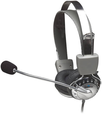 Гарнитура Manhattan Stereo Headset Silver 965844461798271