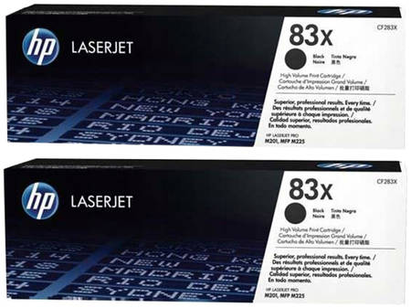 Картридж для лазерного принтера HP 83X (CF283XD) черный, оригинал 965844462050781