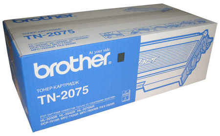 Картридж для лазерного принтера Brother TN-2075, черный, оригинал 965844462109563