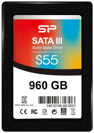 SSD накопитель Silicon Power Slim S55 2.5″ 960 ГБ (SP960GBSS3S55S25) 965844462127014