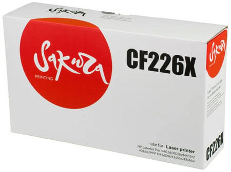 Картридж для лазерного принтера Sakura CF226X, черный SACF226X 965844462180698