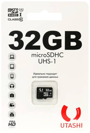 Карта памяти UTASHI Micro SD UT32GBSDCL10-00 32GB