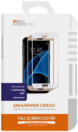 Защитное стекло InterStep для Samsung Galaxy A50 Black (IS-TG-SAMA50FSB-000B201) Full Screen Cover для Samsung Galaxy A50, Black F 965844462274890
