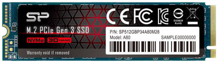 SSD накопитель Silicon Power A80 M.2 2280 1 ТБ (SP001TBP34A80M28) 965844462338324
