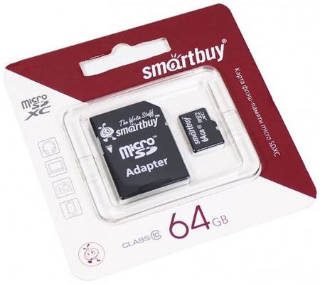 Карта памяти SmartBuy Micro SD 64GB Карты памяти 965844462491315