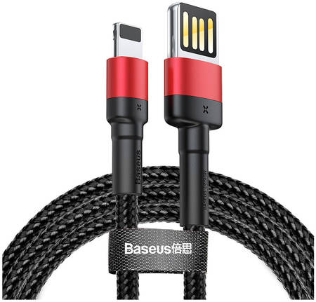 Дата-кабель Baseus Cafule Cable, CALKLF-G91, USB To Lightning, 1м красно-черный 965844462570630