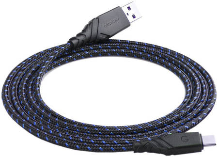 Кабель EnergEA NyloGlitz micro-USB — USB-A (2.0) 1.5 м синий