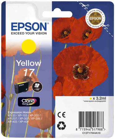 Картридж для струйного принтера Epson 17Y (C13T17044A10) , оригинал