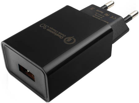 Сетевое зарядное устройство Cablexpert MP3A-PC-17, 1xUSB, 3 A, black 965844462625554
