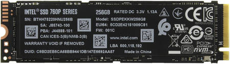 SSD накопитель Intel 760P M.2 2280 256 ГБ (SSDPEKKW256G8XT) 965844462627789