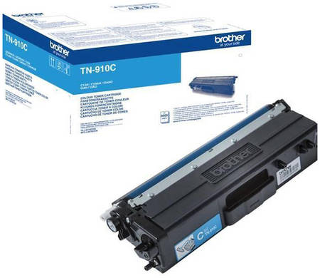 Картридж для лазерного принтера Brother TN-910C, голубой, оригинал 965844462627845