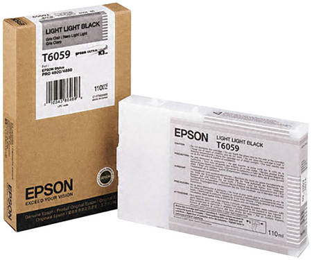 Картридж для струйного принтера Epson T6059 (C13T605900) серый, оригинал 965844462627867